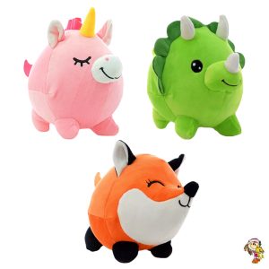 Unicornio Zorro Triceratops Dino de peluche soft 14 cm