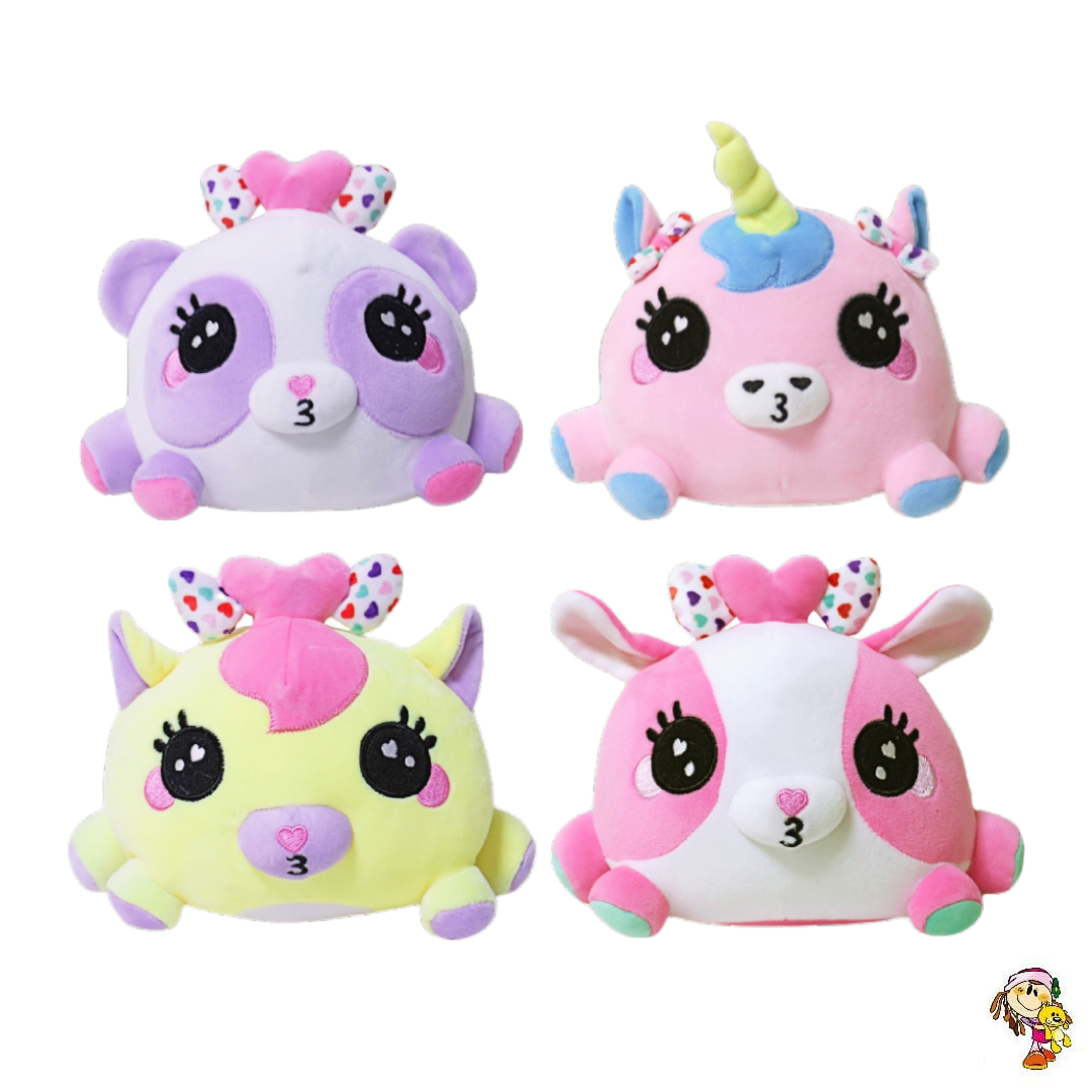 Animales soft colorido de peluche con sonido 22 cm