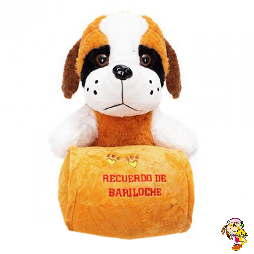 San Bernardo con barril de peluche 35 cm